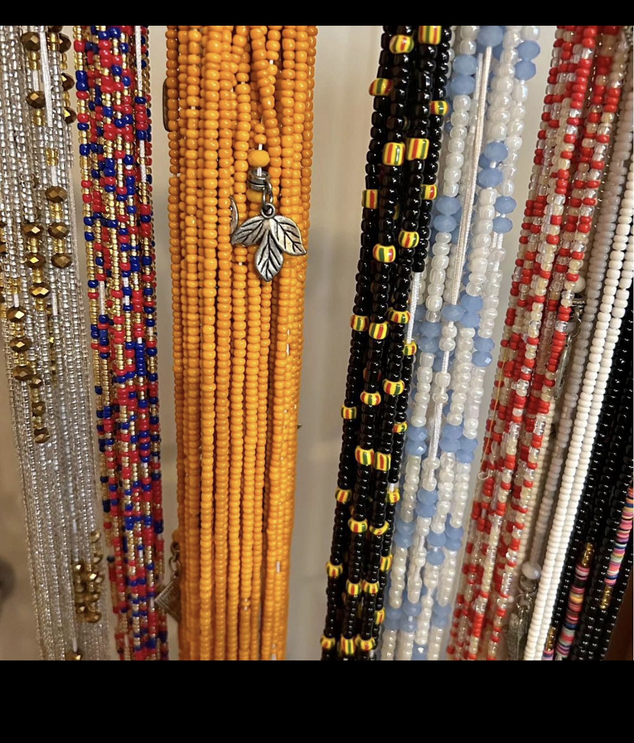 Waistbead tie on cord