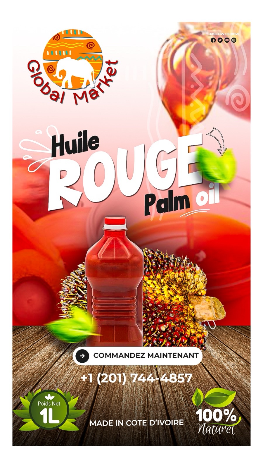 Palm Oil / huile rouge de Man